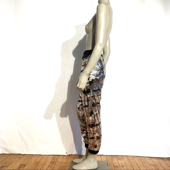 Camo Print Sequence Jumpsuit Pant - Picture 2 of 5